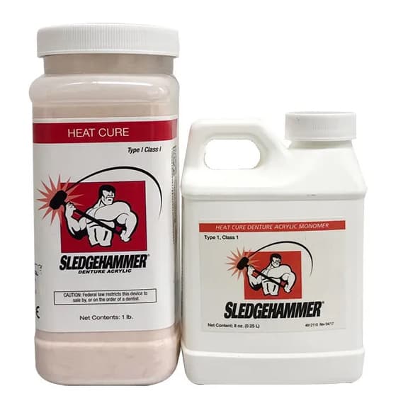 Keystone Sledgehammer Heat Cure Acrylic, High Impact, Clear, 1 lb Powder/8 oz Liquid Kit thumbnail 7