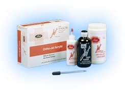 Ortho-Jet Acrylic Resin, Self-Curing, Pound Package, Clear, 454g Powder + 236mL Liquid - Ortho-Jet Acrylic Resin - Pound Package. Self Curing, for Fabrication - Image 1