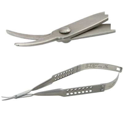 Laschal 14.75 cm Scissors with 1.25 cm Curved Duck-Billed Blunt/Blunt Blades, MPF-N-4CXF thumbnail 2
