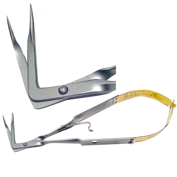 Laschal 90 Degree Angle E/W Micro Diamond Dusted Steiglitz Style Forcep with Thumb Lock - Laschal 90 degree angle E/W Micro diamond dusted Steiglitz style forcep - Image 1