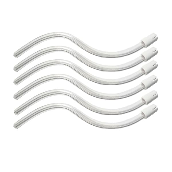 maxill Saliva Ejectors, Bendable, Clear with White Tip, 100/Bag - maxill Saliva Ejectors, Bendable, Clear with White Tip, 100/Bag - Image 1