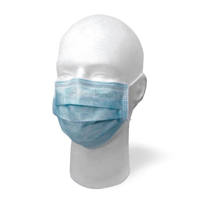 maxill Silken ASTM Level 2 Earloop Procedural Mask, Blue, 50/Box - maxill Silken ASTM Level 2 Earloop Procedural Mask, Blue, 50/Box - Image 1