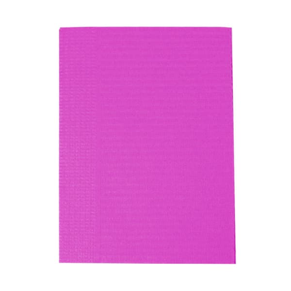 Maxill Vivid Bibs Reinforced Patient Bibs, 13" x 18", 2-Ply (1-Ply Paper/1-Ply Poly), Fuchsia, 500/Box - Maxill vivid bibs Reinforced Patient Bibs, 13" x 18", 2 Ply (1-Ply Paper/1-Ply Poly), Fuchsia, 500/Box - Image 1