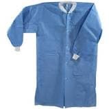 Maytex Lab Coat, Blue, Medium, 10/Pack, 01KZ65A79RY55DZG4MV7PCSZQK - LAB COAT BLUE MEDIUM 10/PK - Image 1