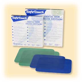 Medicom Safe-Touch Mint 6" x 6" Medium Gauge Green Latex Rubber Dam, Box of 36 sheets thumbnail 3