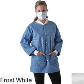 SafeWear Hipster Jacket, Medium, White Frost, 45 g/m2 SMS, AAMI Level 2, 12/Pk, 8105-B thumbnail 15