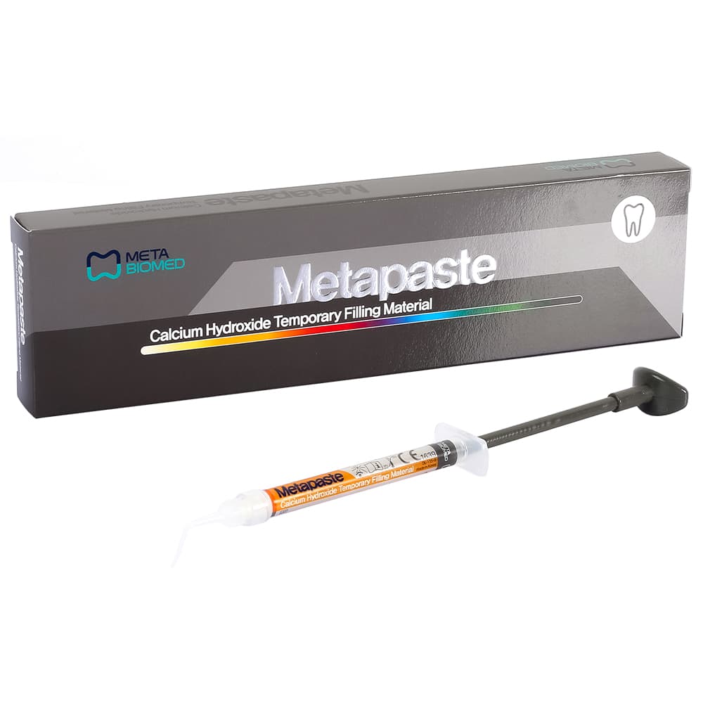 Metapaste Temporary Root Canal Filling Material, Calcium Hydroxide with Barium Sulfate, 2.2g Syringe with 20 Tips and Ring Rotator - Metapaste Temporary Root Canal Filling Material, Calcium Hydroxide with Barium - Image 1