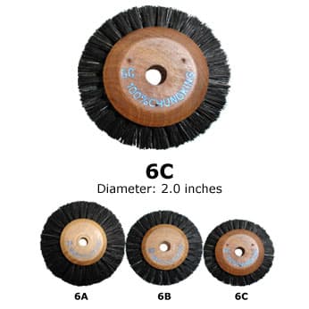 BesQual Brush Wheels 6C, 2" Diameter, 12/Pk - BesQual Brush Wheels 6C 2" diameter, 12/Pk - Image 1