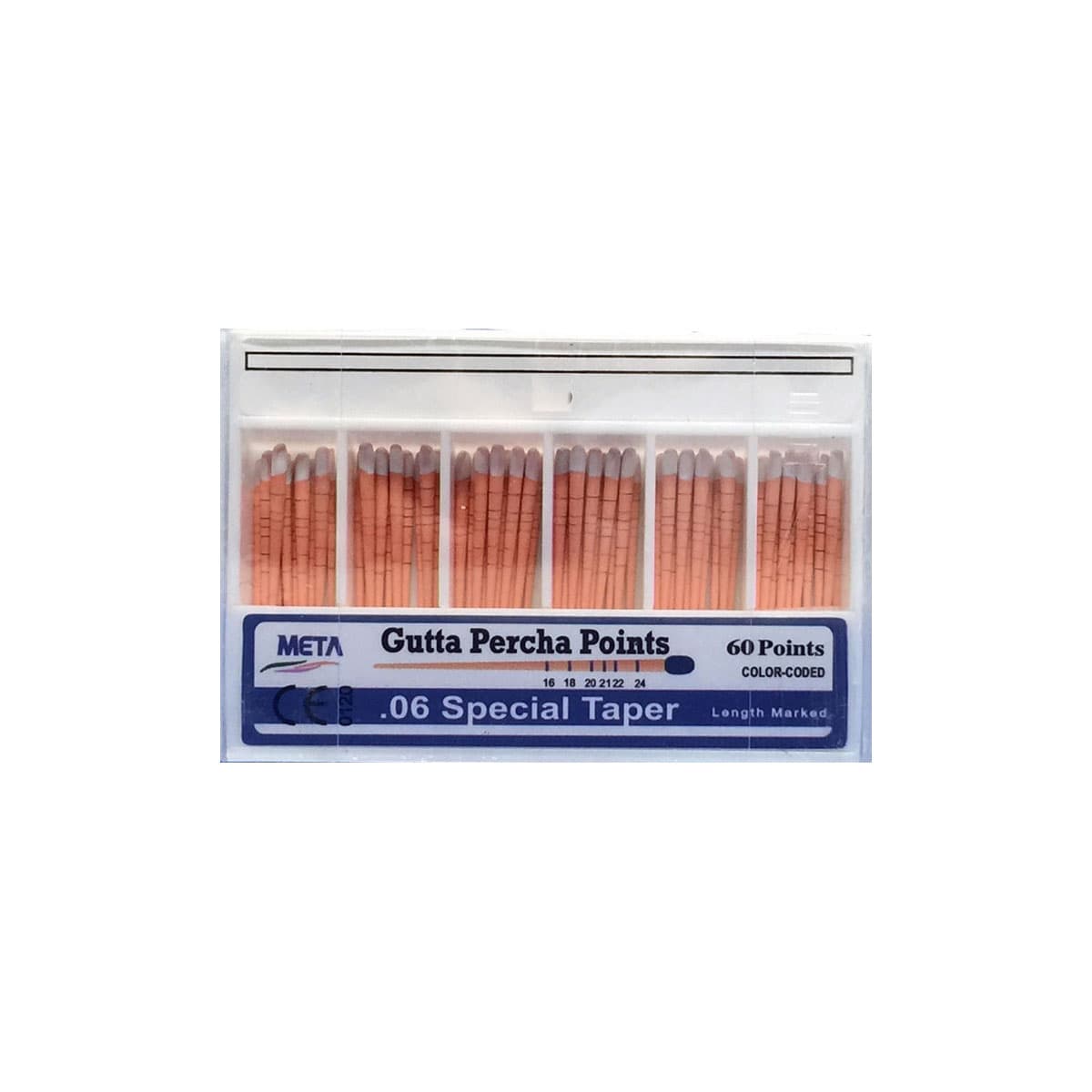 Meta Gutta Percha Points #30, Taper Size 0.06, Color Coded, Spill-Proof Box of 60, P.21-Gp06-30 thumbnail 2