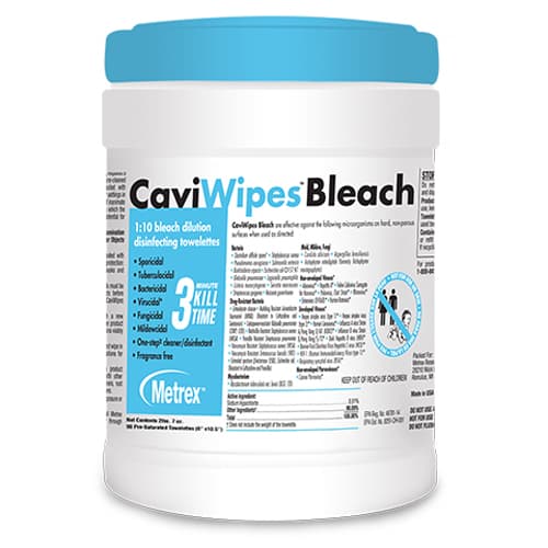 CaviWipes Bleach Disinfecting Wipes, 6" x 10.5", 90/Canister thumbnail 6