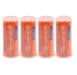 Microbrush Tube Series Disposable Applicators, Regular (2.0 mm), Peach, 4 x 100/Tube, 400/Pk, MRS400 thumbnail 4