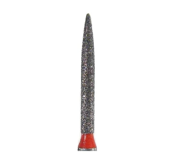 NeoDiamond® Crown/Bridge & Operative Diamond Burs – FG, Flame, Fine Grit, Red Ring, #863, 1.2 mm Diameter, 10.0 mm Length, 25/Pkg, 1512.10F thumbnail 4