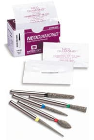 NeoDiamond® Crown/Bridge & Operative Diamond Bur, FG Short Shank, Coarse Grit, Pointed Taper Cone, #877, 1.6 mm Diameter, 6.0 mm Length, Green Ring, 25/Pkg, 1716.6CS thumbnail 4