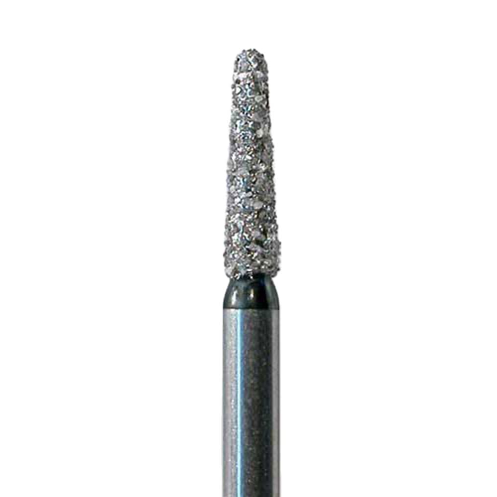 NeoDiamond® Disposable Diamond Bur, FG Short Shank, Coarse Grit, Round End Taper, #855 (1114.6CS), 1.4 mm Diameter, 6.0 mm Length, Green Ring, 25/Pkg thumbnail 4