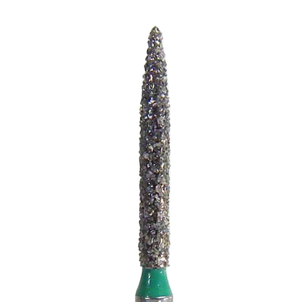 NeoDiamond® Crown/Bridge & Operative Diamond Burs – FG, Flame, Coarse, Green, #863, 1.2 mm Diameter, 10.0 mm Length, 25/Pkg, 1512.10C thumbnail 6