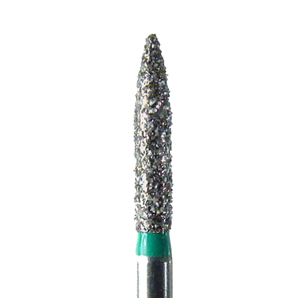 NeoDiamond® FG Diamond Bur, Flame, Coarse, Green Ring, #862 (1516.8C), 1.6 mm Diameter, 8.0 mm Head Length, 25/Pkg thumbnail 5