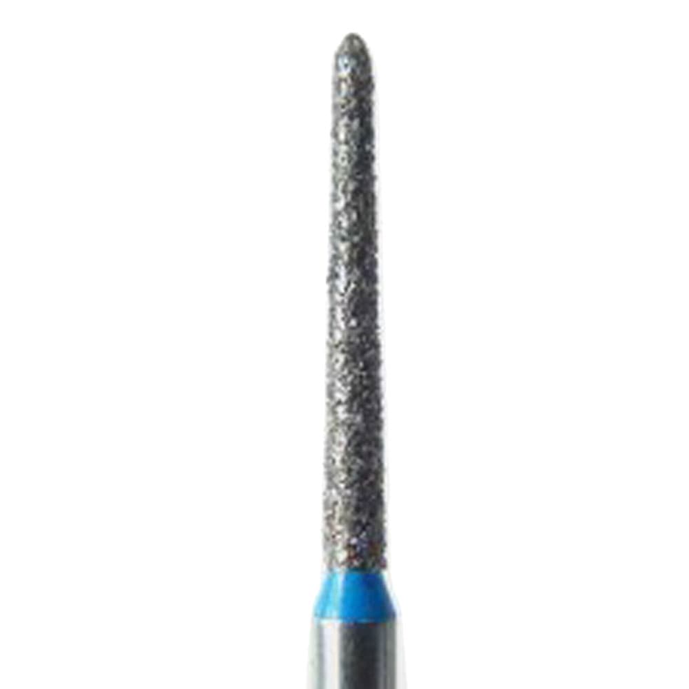 NeoDiamond® FG Diamond Bur, Medium Grit, Pointed Taper, Cone, #879 (1712.10M), 1.2 mm Diameter, 10.0 mm Length, Blue Ring, 25/Pkg thumbnail 5