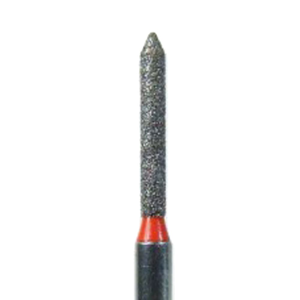 NeoDiamond® Beveled Cylinder Diamond Bur, FG, Fine Grit, Red Ring, #885 (1812.8F), 1.2 mm Diameter, 8.0 mm Length, 25/Pkg thumbnail 4