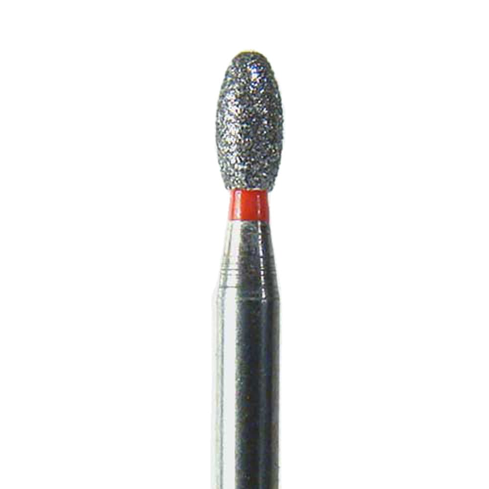 NeoDiamond® FG Diamond Bur, Fine Grit, Football/Egg Shape, #379 (1908F), 1.8 mm Diameter, 3.4 mm Head Length, Friction Grip, Red Ring, 25/Pkg thumbnail 5