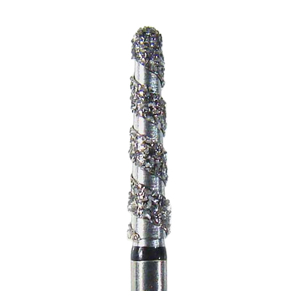 NeoDiamond NeoSpiral Disposable Diamond Bur, FG, Coarse Grit, Round End Taper, #8118.9C (856), 1.8 mm Diameter, 9.0 mm Length, Green Ring, 25/Pkg thumbnail 3