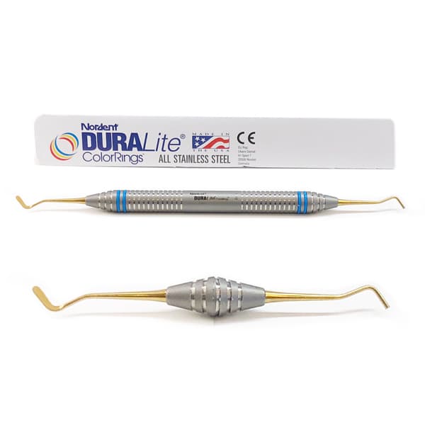 Nordent #3T Composite Placement Instrument, Paddle/Condenser, Titanium Nitride Coated, DuraLite Round Handle, Double-End, REPFI3T thumbnail 8
