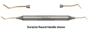 Nordent Composite Placement Instrument #38, Double Paddle, Titanium Nitride Coated, DuraLite Round Handle, Double-End, Stainless Steel thumbnail 3