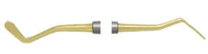 Nordent Composite Placement Instrument #5T, Double Paddle, Titanium Nitride Coated, DuraLite ColorRings Handle, Stainless Steel, Double End thumbnail 3