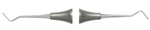 Nordent Excavator DE Spoon #1S (38/39), 1.0 mm Head Size, Double End, DuraLite ColorRings Handle, Stainless Steel thumbnail 3