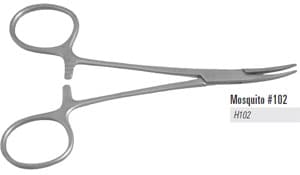 Nordent Hemostat Mosquito #102, Curved, 4-3/4" (120mm), Stainless Steel, 1 Each thumbnail 5