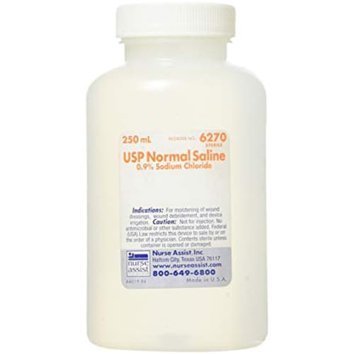 Nurse Assist Sterile 0.9% Sodium Chloride Irrigation Solution, 250mL Screw Top Bottle thumbnail 6