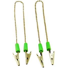 House Brand Dental Bib Clip – Beaded Chain with Alligator Clips, Nickel-Plated Steel, 10/Pack - House Brand Dental Bib Clip - Beaded Chain with Alligator Clips, Highly Durable - Image 1