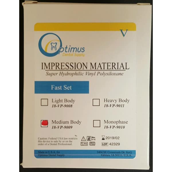 ODS Medium Body VPS Impression Material, Regular Set, Super Hydrophilic, 4 x 50 ml Cartridges - ODS Medium Body, Regular Set. VPS Impression Material, Super Hydrophilic - Image 1