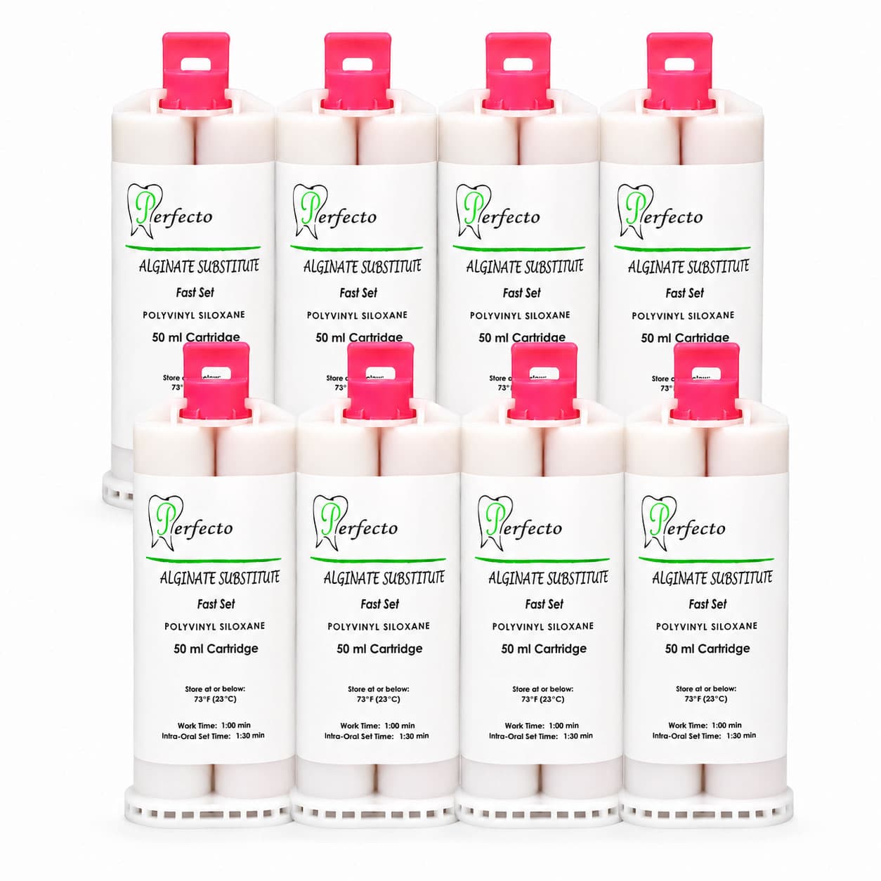 Perfecto VPS Alginate Substitute, Fast Set, 50mL Cartridges, 8/Box - Perfecto VPS Alginate Substitute, Fast Set, 50mL Cartridges, 8/Box - Image 1