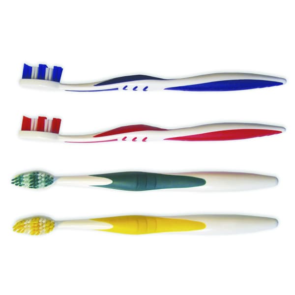 Oraline Adult Toothbrush, 38 Tuft, 2-Color Handle, 4 Assorted Grip Colors, 72/Case - Oraline Adult Toothbrush, 38 Tuft, 2 Color Handle, 4 Assorted Grip Colors, 72/cs - Image 1