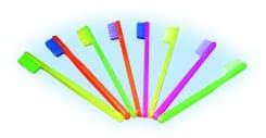 Oraline Rainbow Kids Soft Toothbrush, Straight Handle, 27 Bristles, Assorted 8 Colors, 144/Case - Rainbow brushes Rainbow kids soft toothbrush with 27 bristles on a straight - Image 1