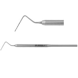 Osung PCP10L Dental Probe, Stainless Steel, Millimeter Markings (1-2-4-6-8-10) - Osung PCP10L dental probe with a regular stainless steel handle. The working - Image 1