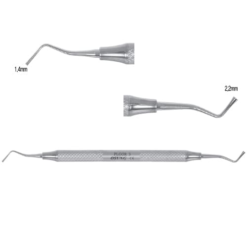Osung OR3 Oregon Amalgam Plugger, Serrated Ends 1.4mm/2.2mm, Lightweight Stainless Steel Handle - Osung OR3 Oregon Amalgam Plugger with lightweight stainless steel handle. End - Image 1
