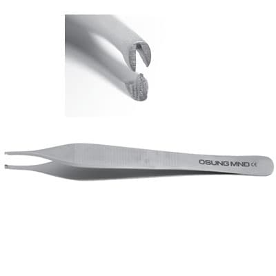Osung Adson Tissue Forceps, 1 x 2 Teeth, 120mm (4.75") - Osung Adson Tissue Forceps with 1 x 2 Teeth, 120mm (4.75") - Image 1