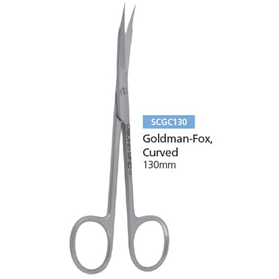 Osung Goldman-Fox 5" (130mm) Curved Scissors - Osung Goldman-Fox 5" (130mm) curved scissors - Image 1