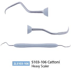 Osung #103-106 Cattoni Sickle Scaler, Heavy, Ergonomic Silicone Handle - Osung #103-106 Cattoni sickle scaler, heavy scaler, with ergonomic - Image 1