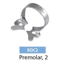 Osung #2 Pre-Molar Winged Stainless Steel Rubber Dam Clamp, Single Clamp - Osung #2 Pre-molar winged stainless steel rubber dam clamp, single clamp - Image 1