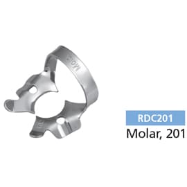 Osung #201 Winged Molar Stainless Steel Rubber Dam Clamp, Single - Osung #201 Winged Molar Stainless Steel Rubber Dam Clamp, Single clamp - Image 1