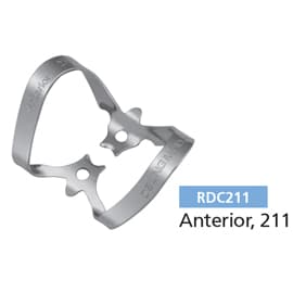 Osung #211 Anterior Wingless Stainless Steel Rubber Dam Clamp, Single Clamp - Osung #211 anterior wingless stainless steel rubber dam clamp, single clamp - Image 1