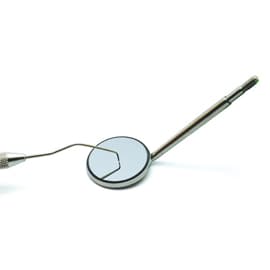 Osung #4 Front Surface Dental Mirrors, Simple Stem, Box of 12 Mirror Heads with Free Steel Handle - Osung #4 Front surface dental mirrors, Simple stem, box of 12 mirror heads - Image 1