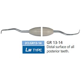 Osung GR 13-14 Gracey Curette with Silicone Handle, for Distal Surfaces (LM Type, European) - Osung GR 13-14 Gracey Curette with a Silicone Handle, for Distal surfaces - Image 1