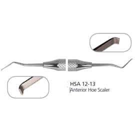 Osung HSA 12-13 Hoe Dental Scaler, Stainless Steel, Lightweight Hollow Handle - Osung HSA 12-13 Hoe Dental Scaler with a lightweight hollow stainless steel - Image 1