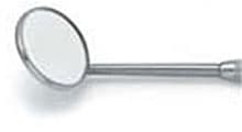 Osung Dental Mirror #4, Cone Socket, Plane Surface, 22mm Diameter, Box of 12 Mirror Heads with Free Steel Handle - Osung Dental Mirror #4, Cone Socket, Plane surface mirror. Box of 12 mirror - Image 1