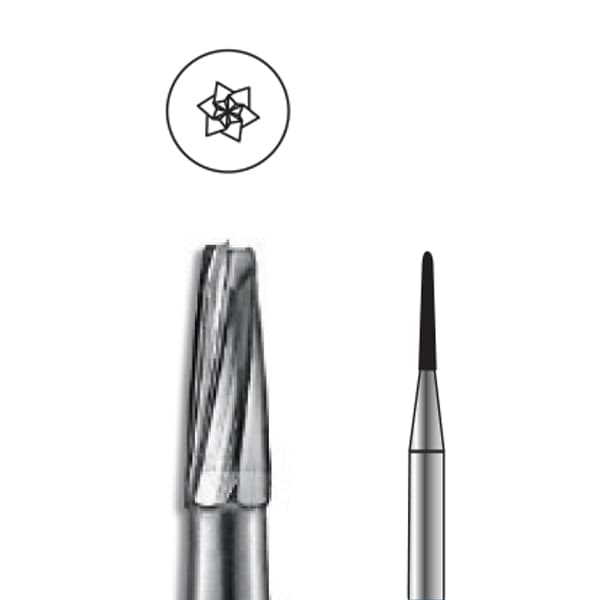 Pac-Dent FG #1169L Taper Fissure Dome Carbide Bur, Package of 10 - Pac-Dent FG #1169L Taper Fissure Dome Carbide Bur, Package of 10 Burs. - Image 1