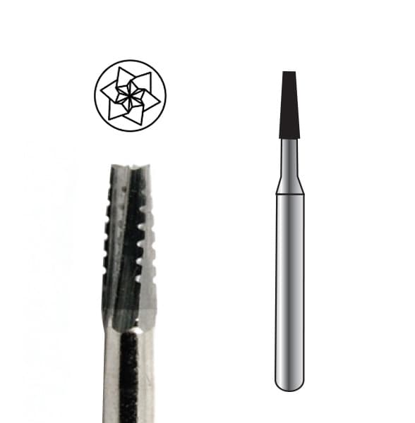 Pac-Dent FGOS #701 Taper Fissure Crosscut Oral Surgical Carbide Bur, Friction Grip, 25mm Length, 1.6mm Diameter, Package of 10 - Pac-Dent FGOS #701 Taper Fissure Crosscut Oral Surgical Carbide Bur, Package of 10 Burs. - Image 1