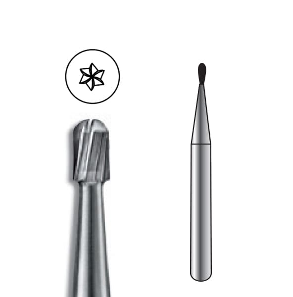 Pac-Dent FG #329 Pear Shaped Carbide Bur, Clinic Pack of 100 thumbnail 2